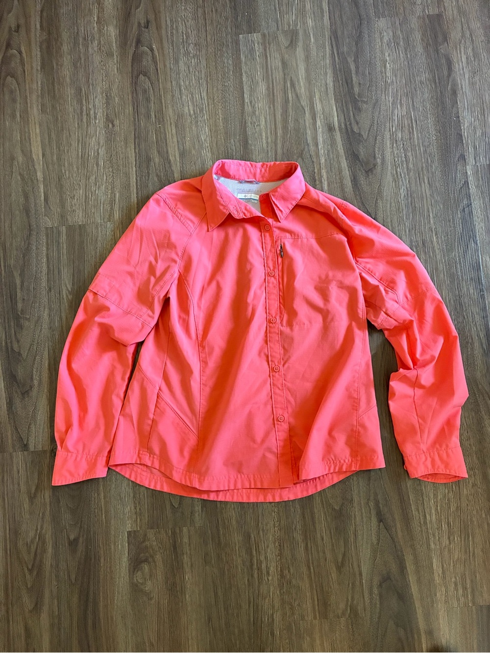 Columbia Men’s Long Sleeve Button Down Fishing Shirt Pink Size XL